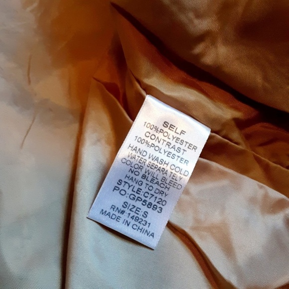 NWT Oversized Boho Crop Jacket Blazer Brown Cream Tweed Metallic Gold Sz S - Picture 14 of 15